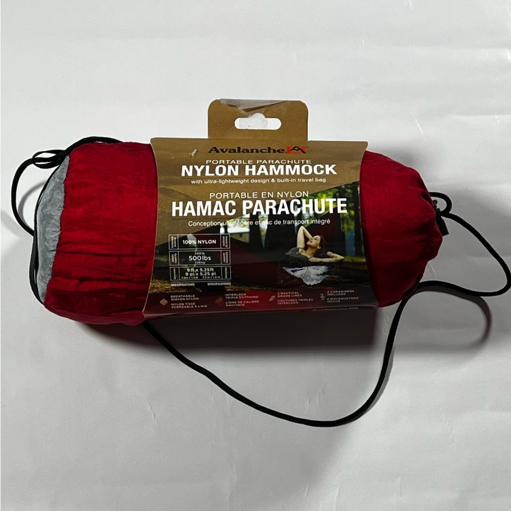 Avalanche Hammock for Camping, Outdoor Sleeping - Includes Tree Straps Carry Bag